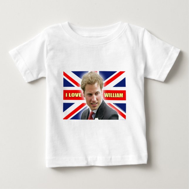 Camiseta Para Bebê Eu amo William (Frente)
