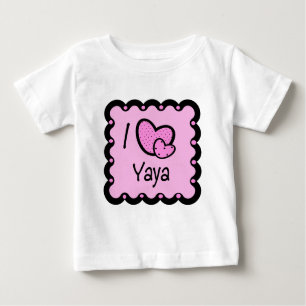 Camiseta Para Bebê Eu Amo Ya Ya Cute T-Shirt