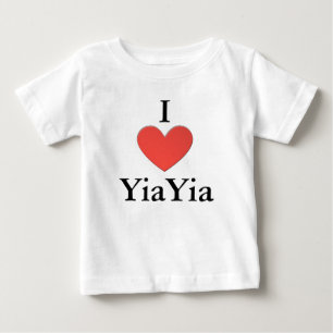 Camiseta Para Bebê Eu amo Yiayia uma parte