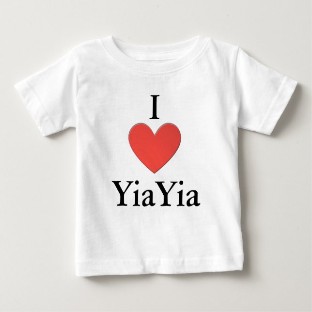 Camiseta Para Bebê Eu amo Yiayia uma parte (Frente)