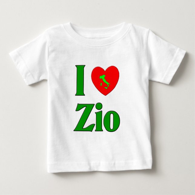 Camiseta Para Bebê Eu Amo Zio (Frente)