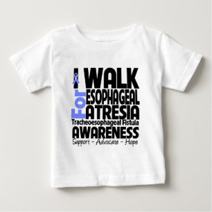 Camiseta Para Bebê Eu ando para a consciência esofágica da atresia