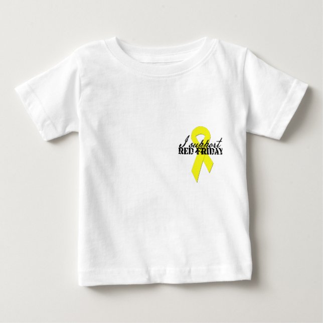 Camiseta Para Bebê Eu apoio sextas-feiras vermelhas (6-24mo) (Frente)