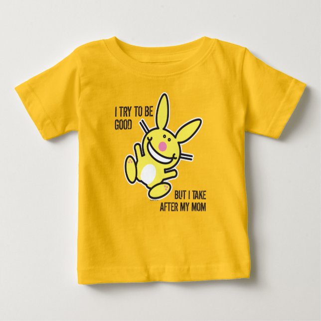 Camiseta Para Bebê Eu Atrás Da Minha Mãe (Frente)