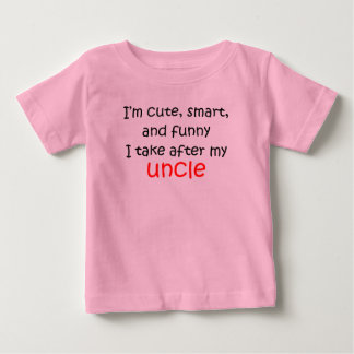 Camiseta Para Bebê Eu Atrás Do Meu Tio