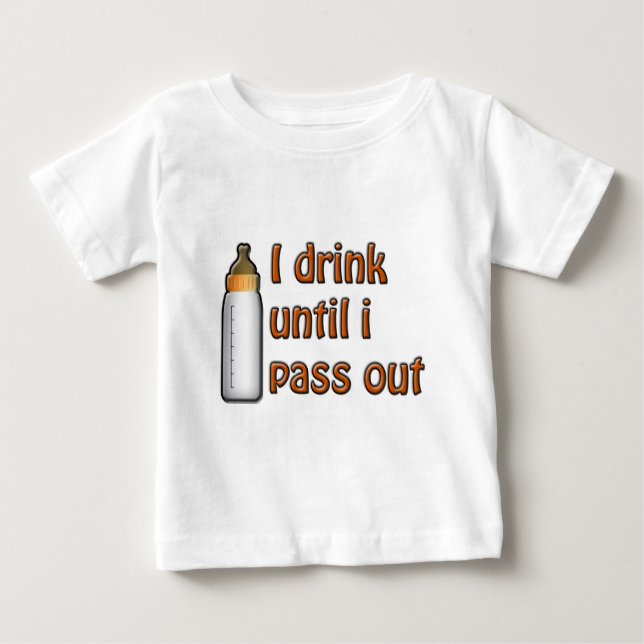 Camiseta Para Bebê Eu Bebo Leite (Frente)