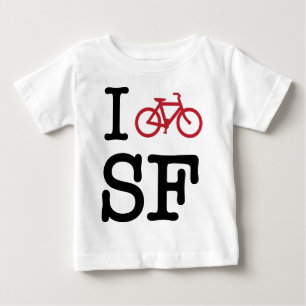 Camiseta Para Bebê Eu bike SF (biking do costume SF)