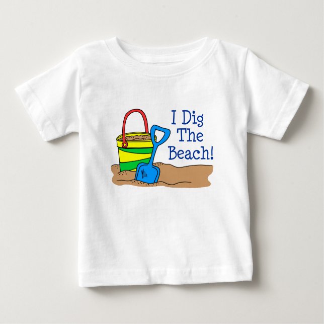 Camiseta Para Bebê Eu Canto A Praia (Frente)