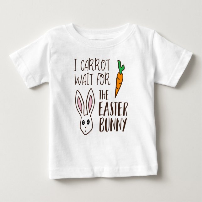 Camiseta Para Bebê Eu Carrot Esperar Pela Caricatura Engraçada Da Pás (Frente)