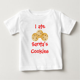 Camiseta Para Bebê Eu comi os biscoitos do papai noel