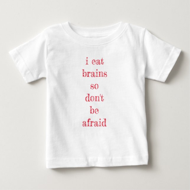 Camiseta Para Bebê eu como cérebros (Frente)
