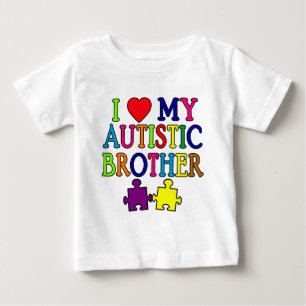 Camiseta Para Bebê Eu Corto Meu Irmão Autista
