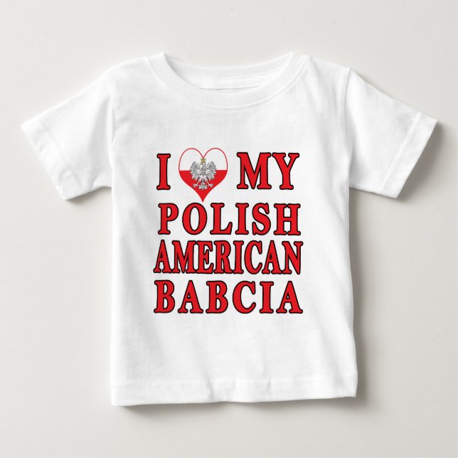 Camiseta Para Bebê Eu Corto Minha Babilcia Polonesa Americana (Frente)
