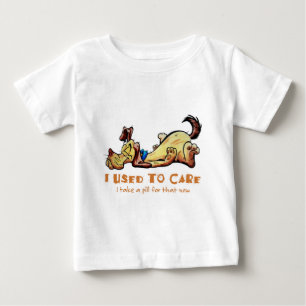 Camiseta Para Bebê Eu Costumava Me Importar.