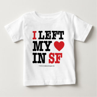 Camiseta Para Bebê Eu deixei meu coração