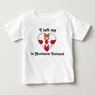 Camiseta Para Bebê Eu deixei meu coração em Irlanda do Norte