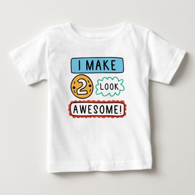 Camiseta Para Bebê Eu Deixo Dois Parecerem Incríveis (Frente)