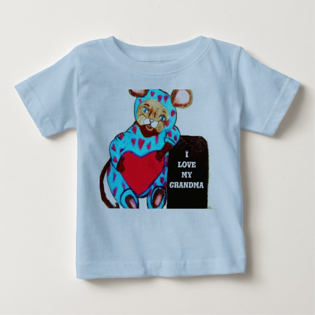 Camiseta Para Bebê EU ESCOLHIA VOCÊ, Vovó. (Frente)