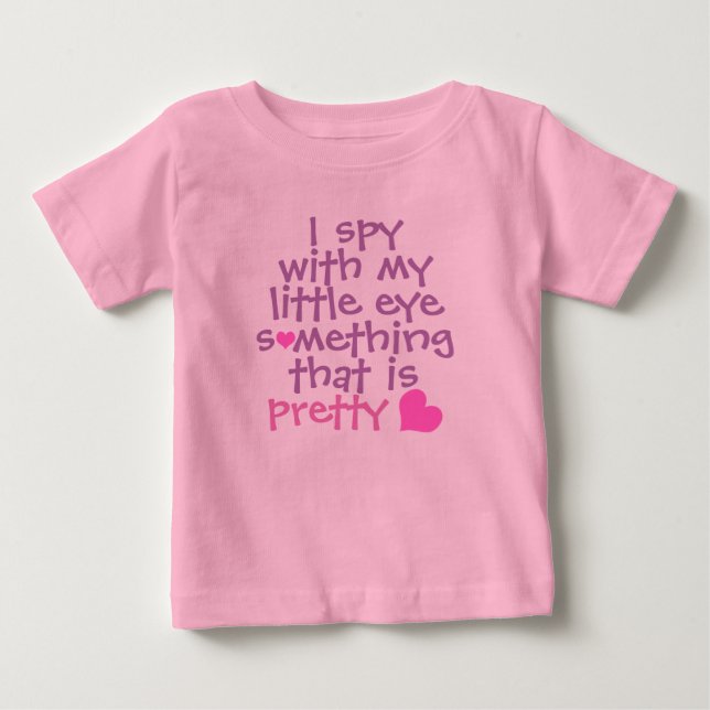 Camiseta Para Bebê Eu Espio (Frente)