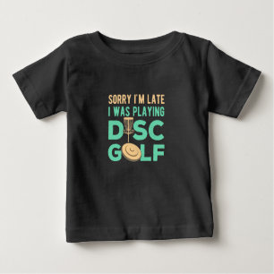 Camiseta Para Bebê Eu Estava Jogando Golfe De Disco