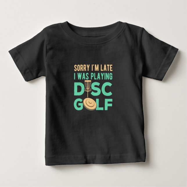 Camiseta Para Bebê Eu Estava Jogando Golfe De Disco (Frente)