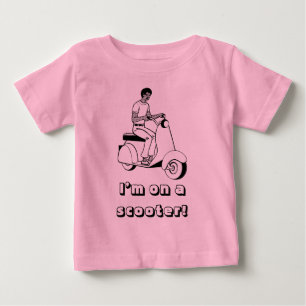 Camiseta Para Bebê Eu estou em um patinete!