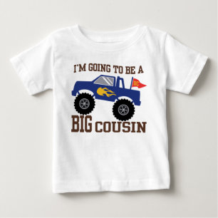 Camiseta Para Bebê Eu estou indo ser um monster truck grande do primo