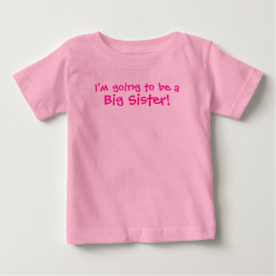 Camiseta Para Bebê Eu estou indo ser uma irmã mais velha