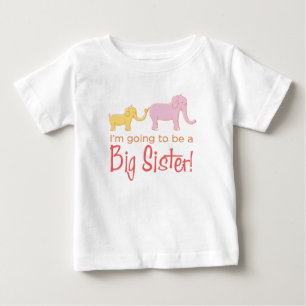 Camiseta Para Bebê Eu estou indo ser uma irmã mais velha