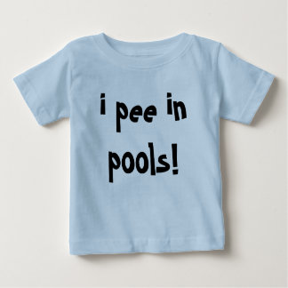 Camiseta Para Bebê eu faço xixi nas piscinas!