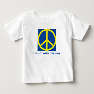 Camiseta Para Bebê Eu Fico Com A Ucrânia T-Shirt