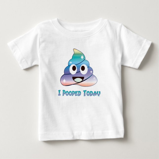 Camiseta Para Bebê eu fiz cocô hoje (Frente)