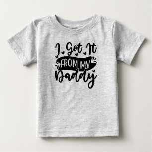 Camiseta Para Bebê Eu ganhei do meu papai 