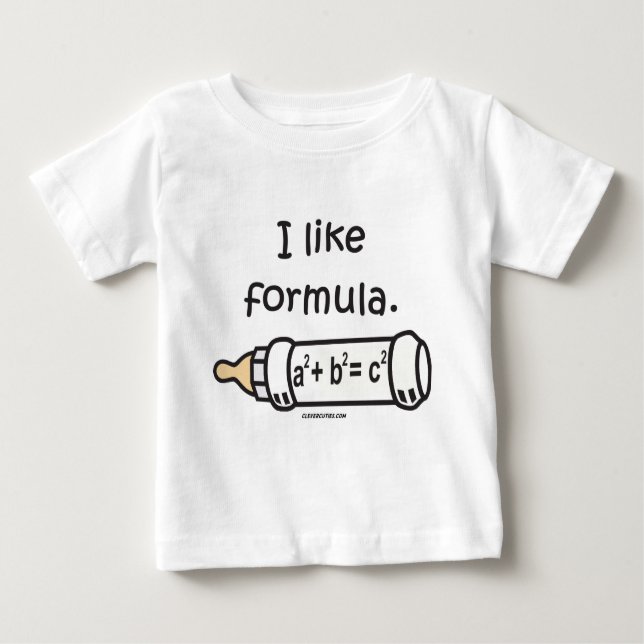 Camiseta Para Bebê Eu gosto de Forumla (Frente)