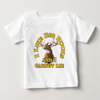 Camiseta Para Bebê Eu Gosto De Grandes Bucks E Não Posso Mentir