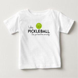 Camiseta Para Bebê Eu jogo Pickleball