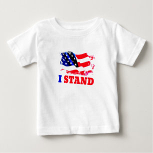 Camiseta Para Bebê EU MANTENHO A Bandeira Americana