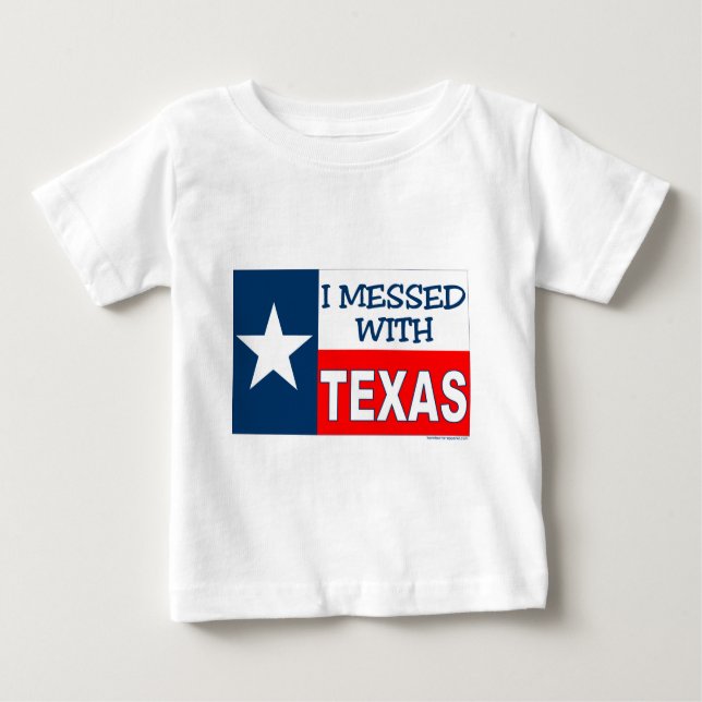 Camiseta Para Bebê Eu Mexi Com O Texas (Frente)
