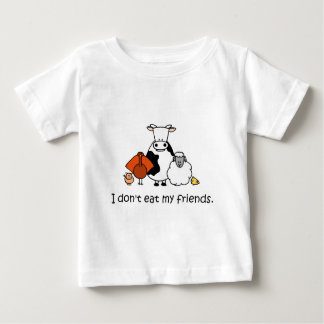 Camiseta Para Bebê Eu não como meus amigos