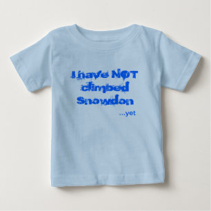Camiseta Para Bebê Eu não escalei Snowdon