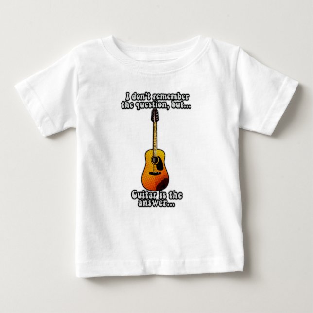 Camiseta Para Bebê Eu não me lembro da pergunta. citação engraçada do (Frente)