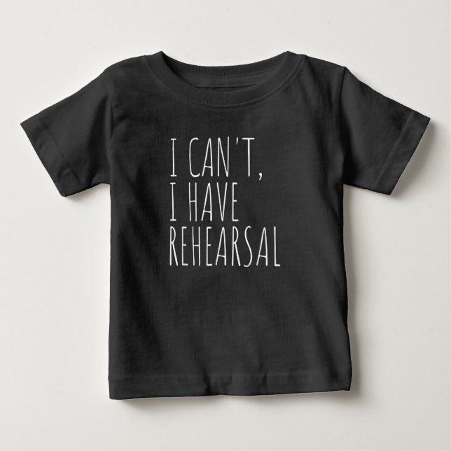 Camiseta Para Bebê Eu Não Posso Testar A Ação Do Drama (Frente)