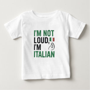 Camiseta Para Bebê Eu não sou alto, sou orgulho italiano engraçado