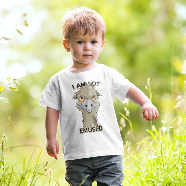 Camiseta Para Bebê Eu Não Sou Embutido Engraçado Emu Pun (Criador carregado)