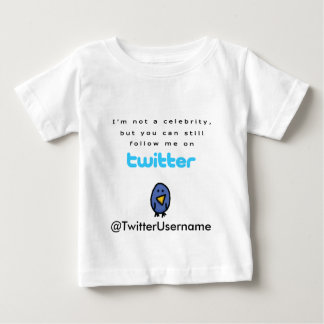 Camiseta Para Bebê Eu não sou uma celebridade… sigo-me no Twitter