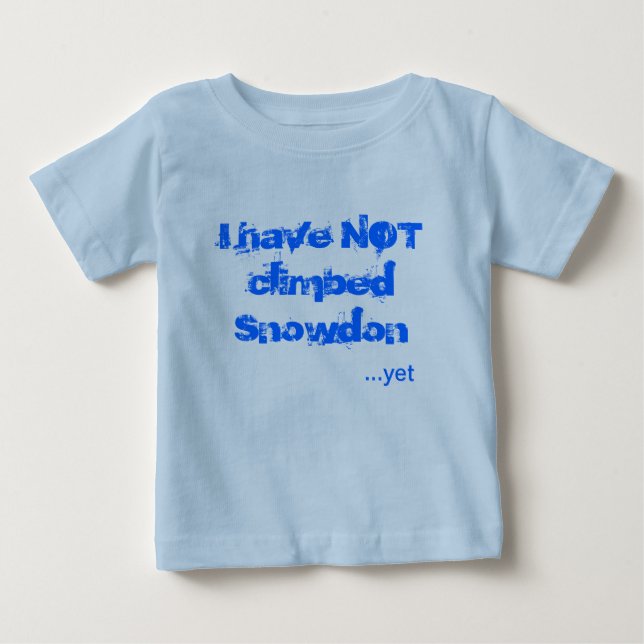 Camiseta Para Bebê Eu não subi Snowdon (Frente)