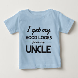 Camiseta Para Bebê Eu obtenho meus bons olhares de meu tio