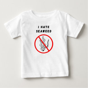 Camiseta Para Bebê Eu odeio algas