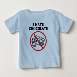 Camiseta Para Bebê Eu odeio chocolate