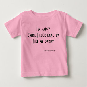 Camiseta Para Bebê Eu olho como meu pai